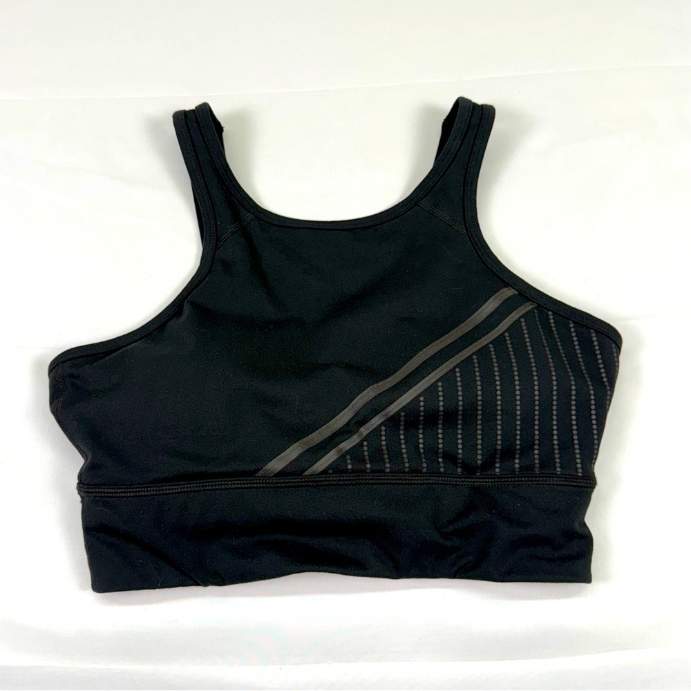 Under‎ Armour Black Sports Bra with Gray Accents Removable Pads Size Small